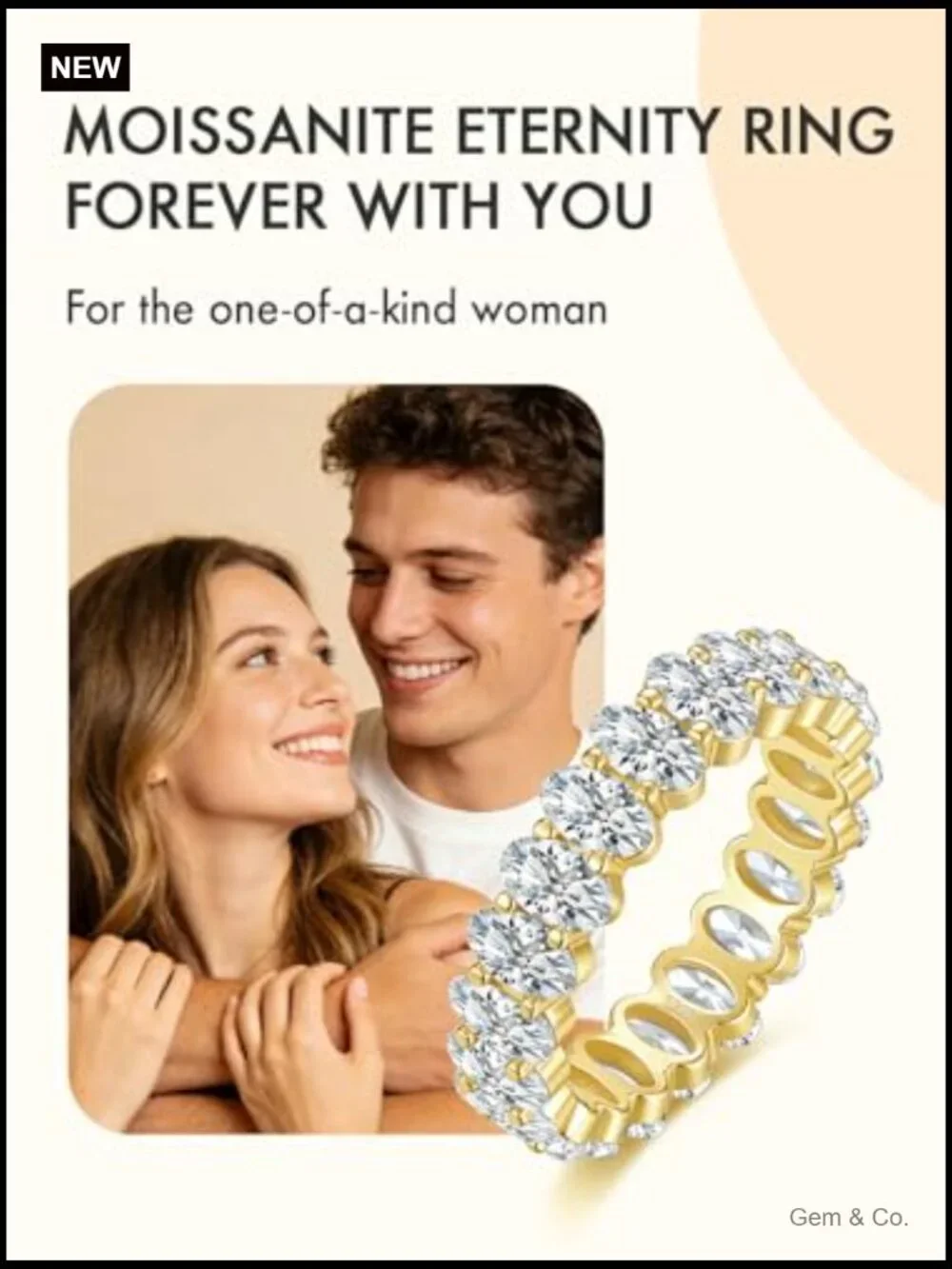 Moissanite Eternity Band 6.3ctw Shared Prong Stacking Ring 925 Silver